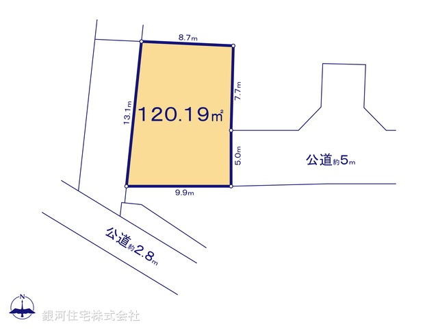 G00384922 神奈川県相模原市中央区淵野辺本町３丁目 土地 2580万円【区画図】