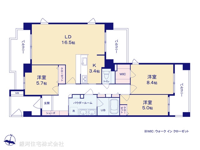 G00385071 東京都大田区上池台５丁目 中古マンション 9580万円【間取図】