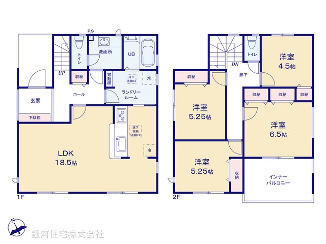 G00385162 千葉県鎌ヶ谷市東道野辺７丁目 新築一戸建て 3750万円【間取図】