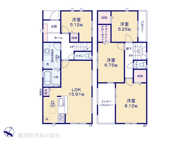G00385167 千葉県市川市東菅野５丁目 新築一戸建て 5080万円【間取図】