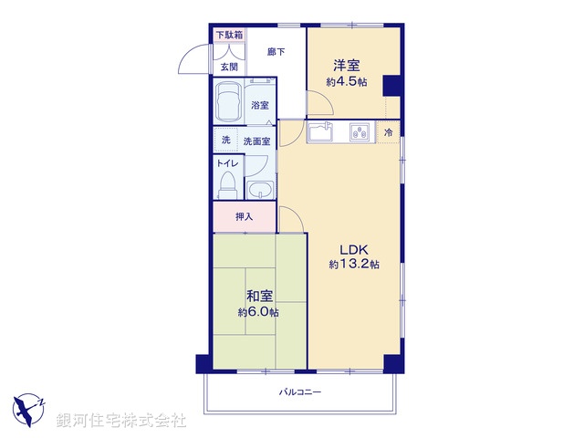 G00385198 東京都大田区大森南１丁目 中古マンション 3790万円【間取図】