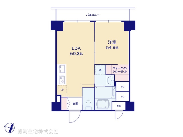 G00385200 東京都渋谷区幡ヶ谷１丁目 中古マンション 3480万円【間取図】