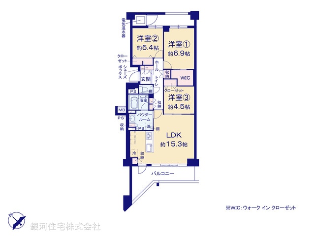 G00385203 千葉県千葉市中央区鵜の森町 中古マンション 3490万円【間取図】