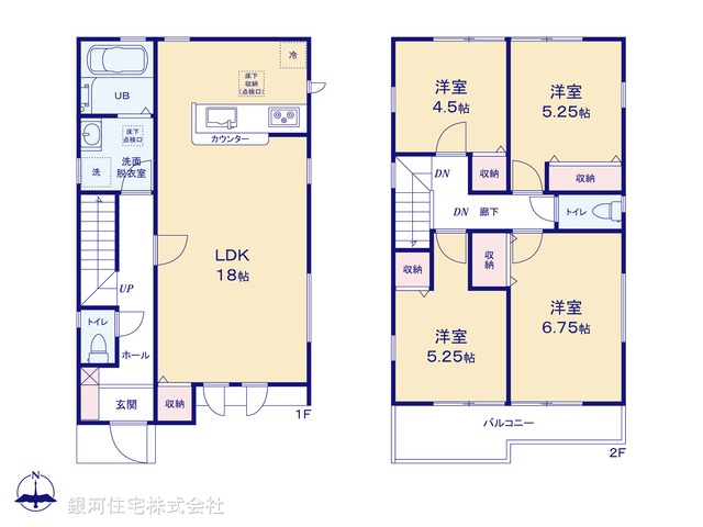 G00385218 千葉県我孫子市青山台２丁目 新築一戸建て 3080万円【間取図】