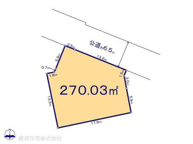 G00385262 神奈川県横浜市磯子区岡村３丁目 土地 9580万円【区画図】