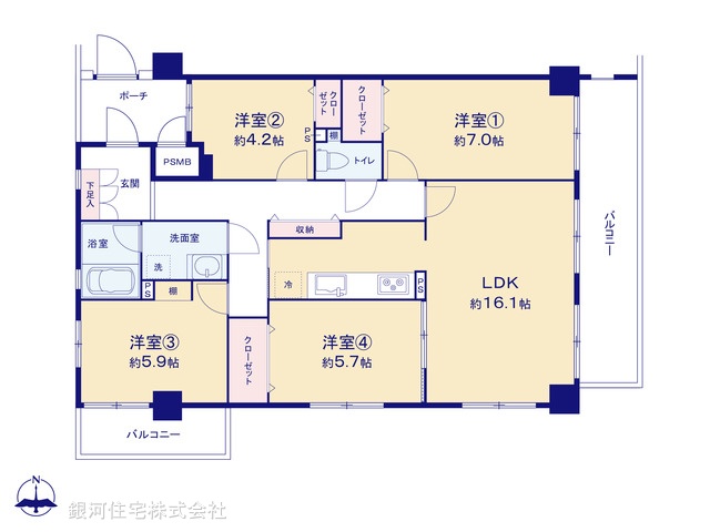 G00385267 千葉県柏市十余二 中古マンション 2280万円【間取図】