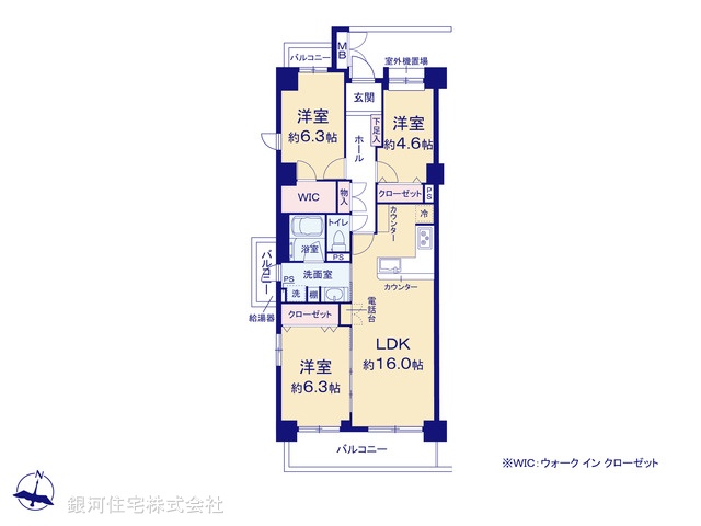 G00385272 神奈川県横浜市港北区新吉田東８丁目 中古マンション 4599万円【間取図】