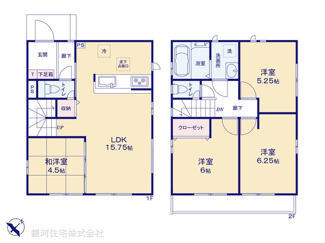 G00385283 千葉県浦安市弁天４丁目 新築一戸建て 6690万円【間取図】