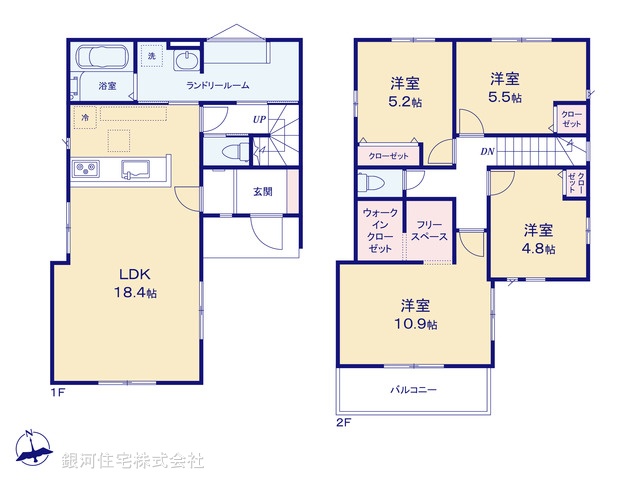 G00385307 千葉県我孫子市寿２丁目 新築一戸建て 4298万円【間取図】