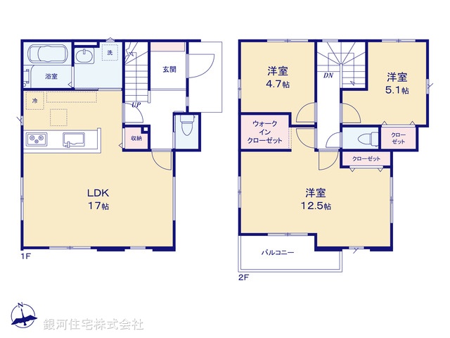 G00385308 千葉県我孫子市寿２丁目 新築一戸建て 4398万円【間取図】