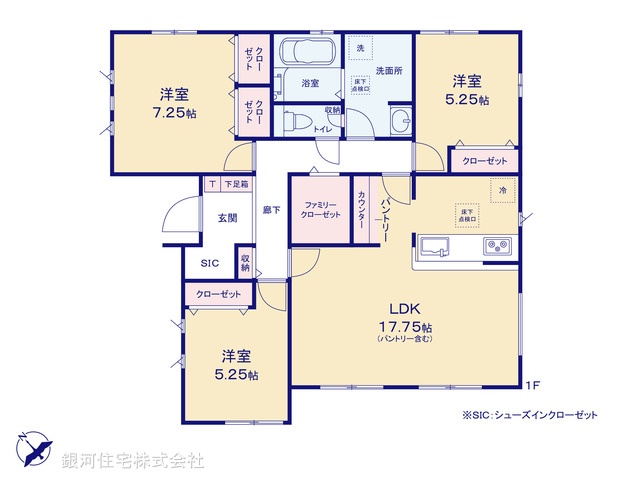 G00385310 千葉県千葉市若葉区貝塚１丁目 新築一戸建て 4190万円【間取図】