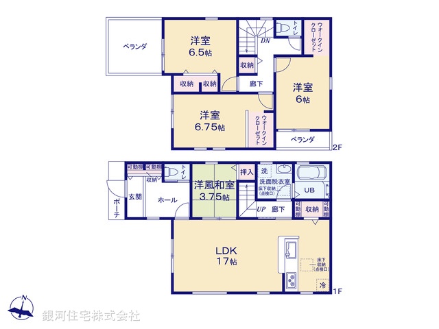 G00385339 東京都清瀬市中里２丁目 新築一戸建て 4480万円【間取図】