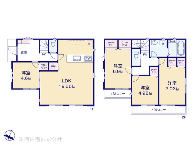 G00385347 千葉県船橋市芝山５丁目 新築一戸建て 4280万円【間取図】
