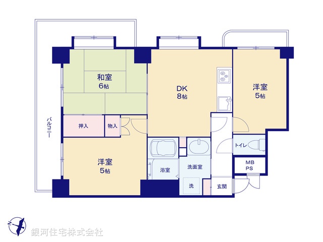G00385394 東京都足立区六木１丁目 中古マンション 3180万円【間取図】
