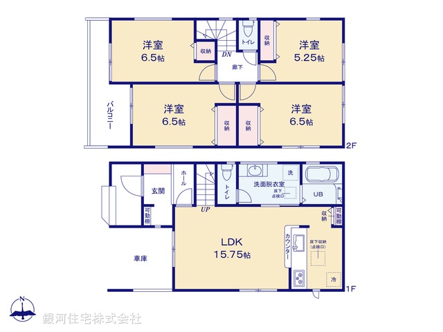 G00385433 埼玉県草加市八幡町 新築一戸建て 3990万円【間取図】