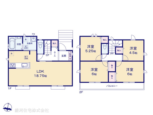 G00385447 東京都清瀬市中里３丁目 新築一戸建て 4790万円【間取図】