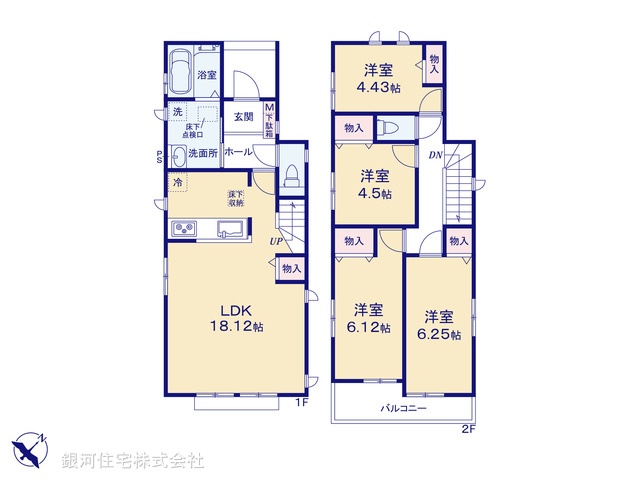 G00385455 東京都町田市本町田 新築一戸建て 4690万円【間取図】