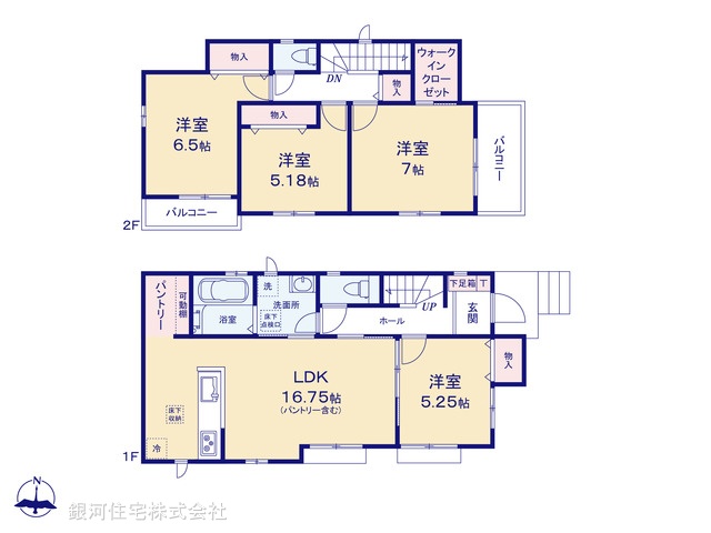 G00385461 千葉県松戸市栗山 新築一戸建て 4390万円【間取図】
