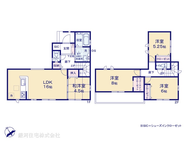 G00385502 千葉県松戸市六実２丁目 新築一戸建て 3990万円【間取図】