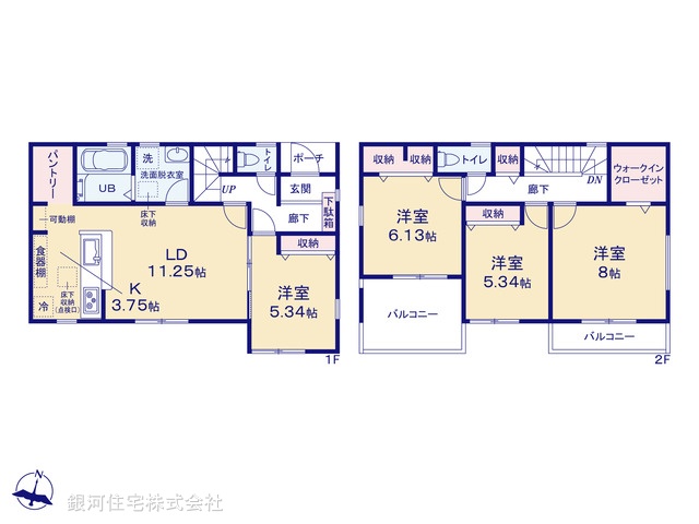 G00385524 埼玉県さいたま市浦和区皇山町 新築一戸建て 5880万円【間取図】