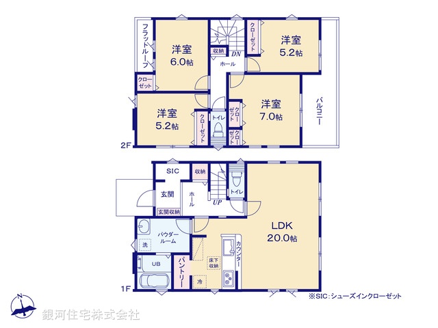 G00385530 千葉県松戸市栄町７丁目 新築一戸建て 5399万円【間取図】