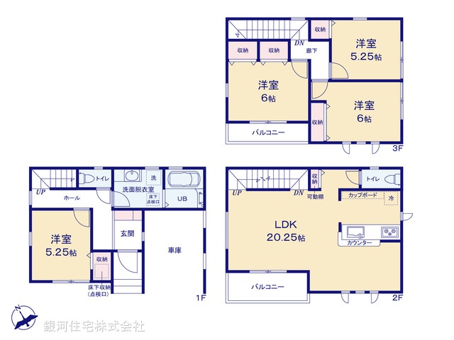 G00385559 埼玉県草加市両新田西町 新築一戸建て 3890万円【間取図】