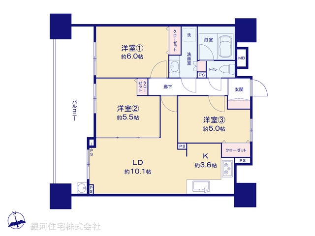 G00385597 千葉県柏市千代田１丁目 中古マンション 4780万円【間取図】
