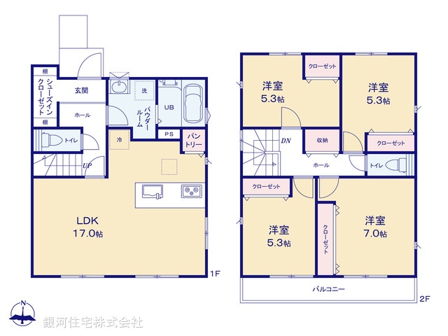 G00385602 東京都町田市金井１丁目 新築一戸建て 4490万円【間取図】