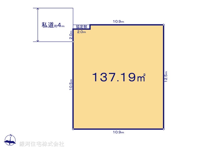 G00385609 埼玉県新座市片山３丁目 土地 2180万円【区画図】