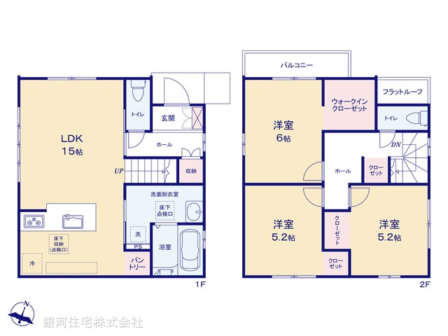 G00385637 東京都福生市大字熊川 新築一戸建て 4390万円【間取図】