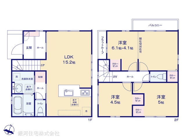 G00385638 東京都福生市大字熊川 新築一戸建て 4390万円【間取図】