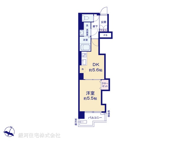 G00385672 東京都港区芝４丁目 中古マンション 3680万円【間取図】
