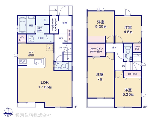 G00385681 東京都日野市多摩平７丁目 新築一戸建て 5280万円【間取図】