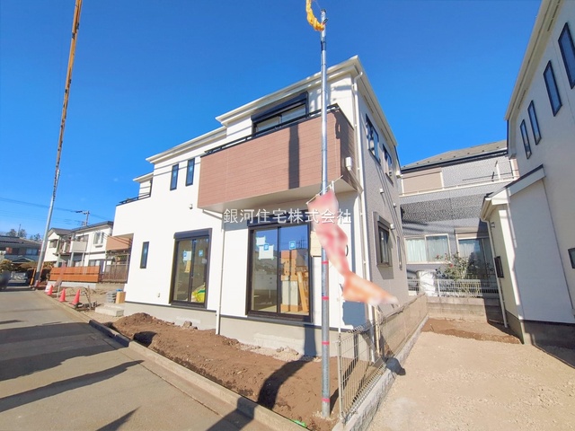 G00385694 神奈川県相模原市南区西大沼３丁目 新築一戸建て 4590万円 土地面積185.54m² (約56.12坪) 建物面積96.87m² (約29.30坪) 間取り３ＳＬＤＫ 築年月2026年04月【外観12】