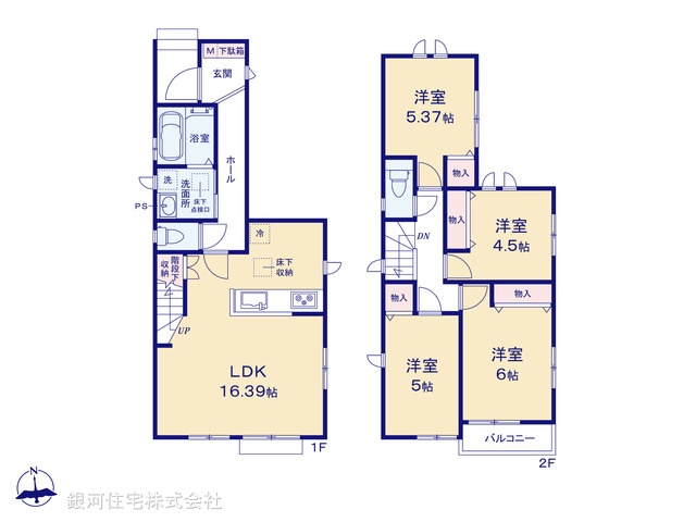 G00385697 埼玉県川口市赤井４丁目 新築一戸建て 4390万円【間取図】