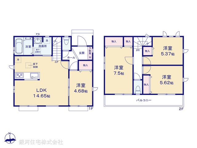 G00385698 埼玉県川口市赤井４丁目 新築一戸建て 3890万円【間取図】
