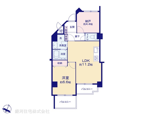 G00385710 東京都板橋区蓮根１丁目 中古マンション 3690万円【間取図】