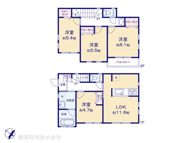 G00385716 埼玉県草加市青柳４丁目 中古一戸建て 2599万円【間取図】