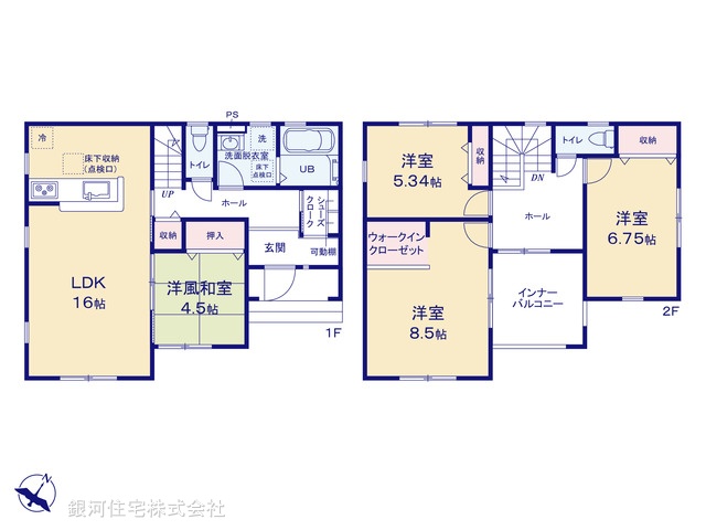 G00385727 埼玉県深谷市上柴町西１丁目 新築一戸建て 3390万円【間取図】