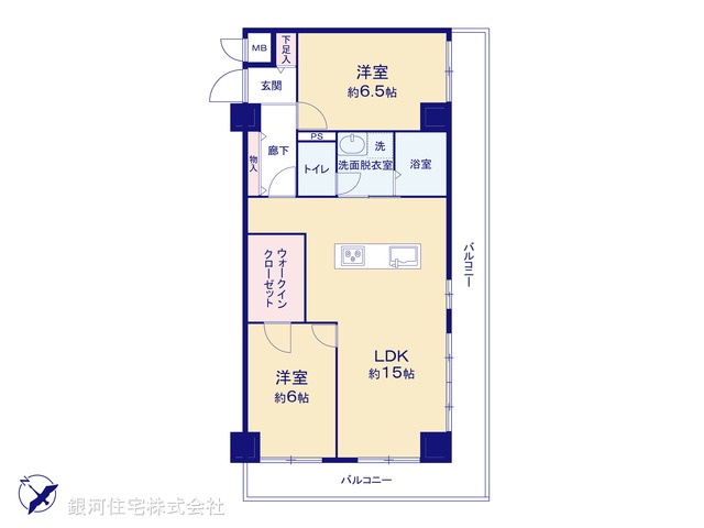 G00385729 東京都中央区日本橋中洲 中古マンション 6980万円【間取図】