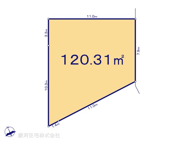 G00385767 神奈川県相模原市南区上鶴間本町９丁目 土地 3490万円【区画図】