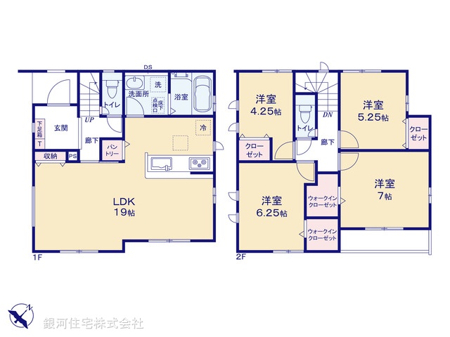 G00385804 千葉県市川市本北方３丁目 新築一戸建て 4780万円【間取図】