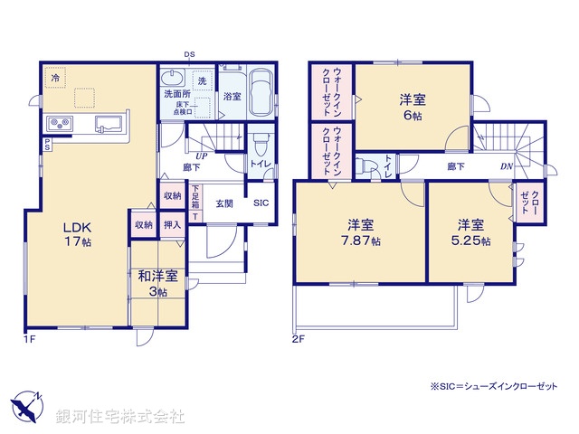 G00385807 千葉県市川市本北方３丁目 新築一戸建て 4580万円【間取図】