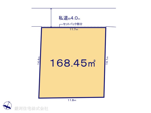 G00385812 千葉県船橋市金杉６丁目 土地 2080万円【区画図】