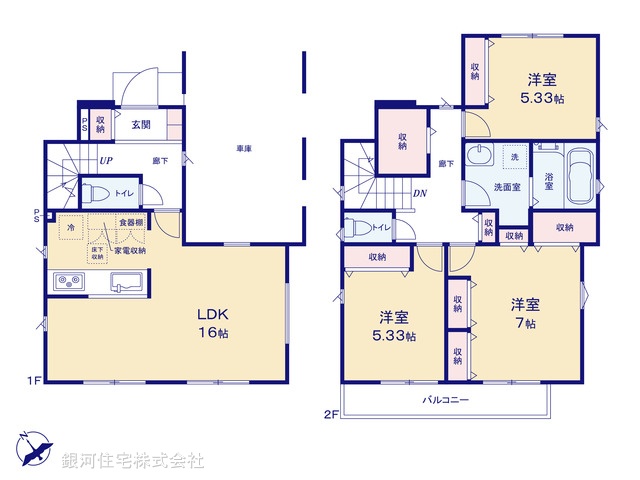 G00385818 東京都立川市一番町１丁目 新築一戸建て 3580万円【間取図】