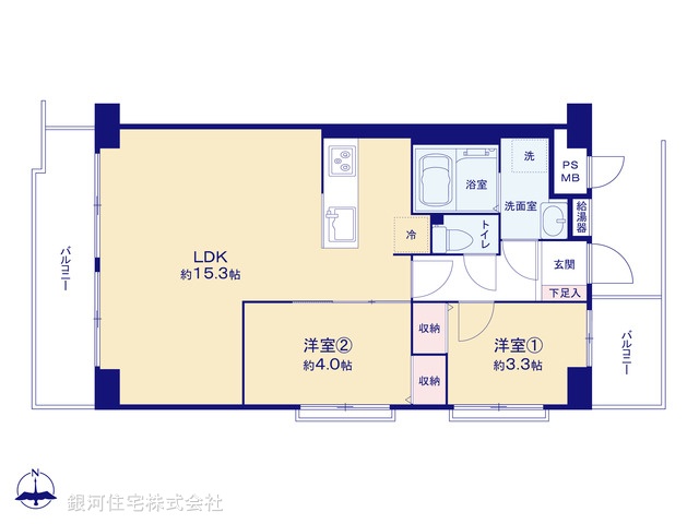 G00385821 東京都足立区一ツ家３丁目 中古マンション 2490万円【間取図】
