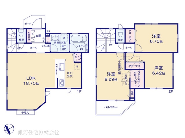 G00385835 東京都町田市野津田町 新築一戸建て 3480万円【間取図】