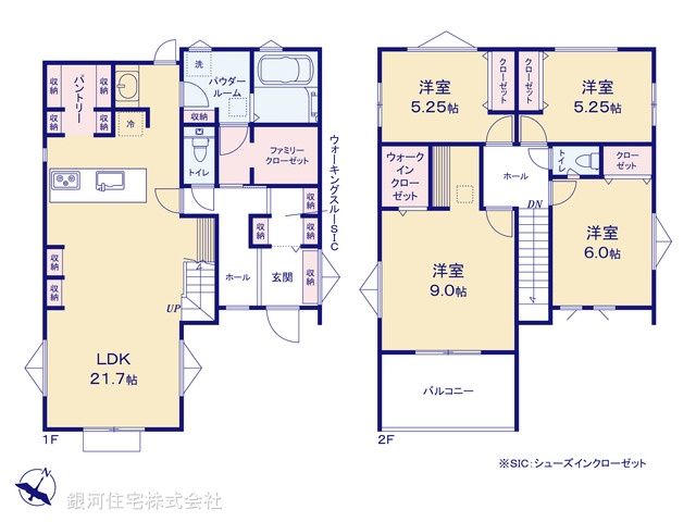 G00385871 東京都八王子市めじろ台３丁目 新築一戸建て 7180万円【間取図】