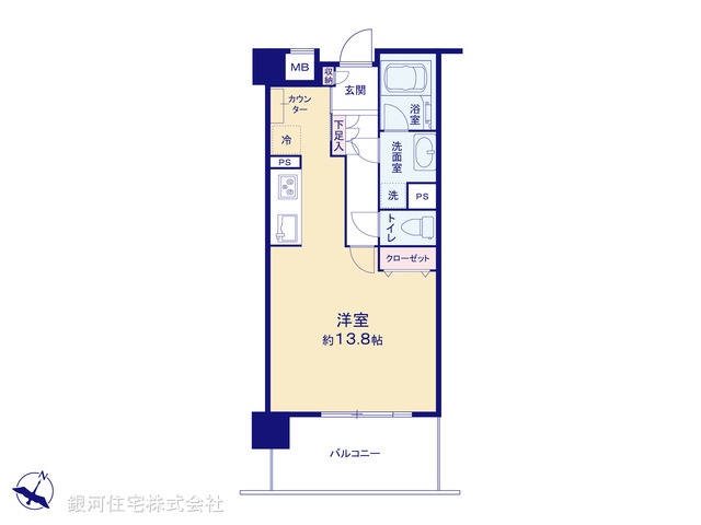 G00385878 東京都港区白金台３丁目 中古マンション 5980万円【間取図】
