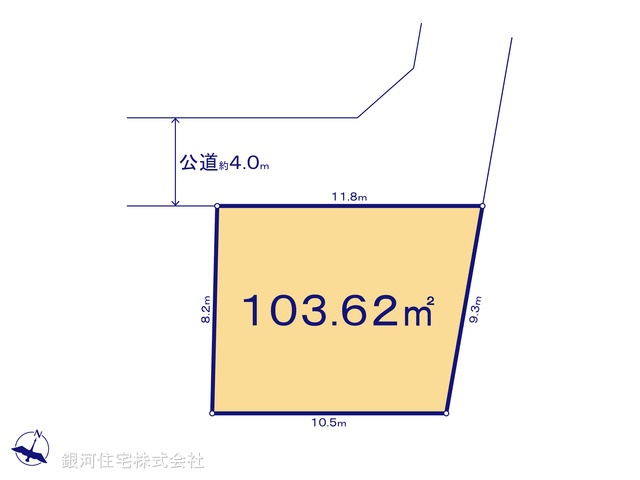 G00385942 埼玉県草加市新里町 土地 2670万円【区画図】